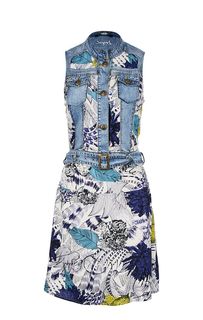 Платье оригинального кроя с ремнем Desigual