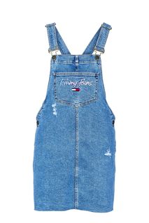 Синее джинсовое платье с декоративными потертостями Tommy Jeans