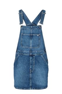 Синее джинсовое платье с регулируемыми лямками Tommy Jeans