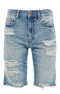 Рваные джинсовые шорты средней длины Guess