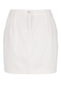 Короткая джинсовая юбка молочного цвета Lacoste