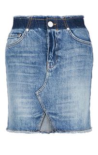 Короткая джинсовая юбка с вышивкой Pinko