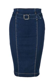 Узкая джинсовая юбка с ремнем Gaudi