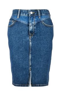 Узкая джинсовая юбка с разрезом Pepe Jeans