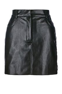 Короткая расклешенная юбка черного цвета Polunina