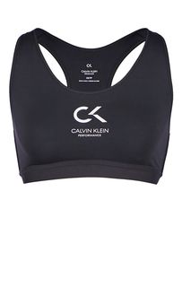 Черный топ с логотипом бренда в спортивном стиле Calvin Klein Performance