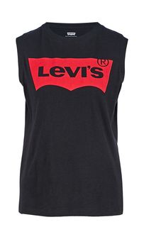 Черный хлопковый топ с принтом Levis®