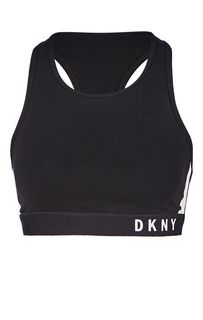 Укороченный топ из хлопка в спортивном стиле Dkny