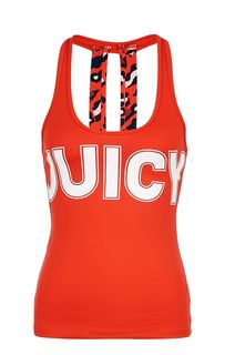Красный топ с логотипом Juicy Couture