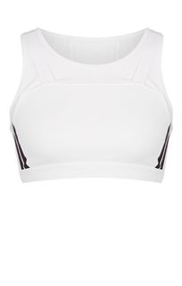 Укороченный белый топ в спортивном стиле Calvin Klein Performance