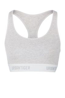 Серый укороченный топ из хлопка Urban Tiger