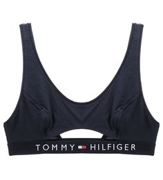 Хлопковый бюстгальтер темно-синего цвета Tommy Hilfiger