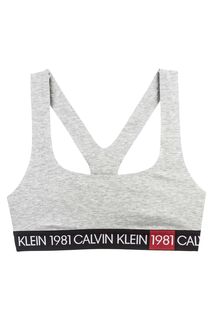 Бюстгальтер из хлопка с широкой резинкой Calvin Klein