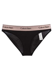 Черные трусы-слипы с широкой резинкой Calvin Klein