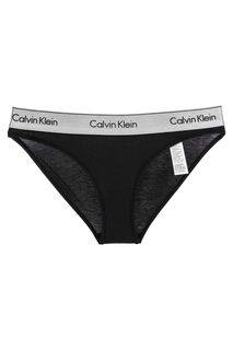 Черные трусы-слипы с широкой резинкой Calvin Klein