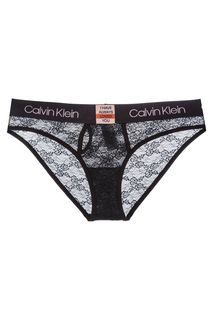 Кружевные трусы-слипы с широкой резинкой Calvin Klein