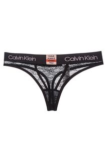Кружевные трусы-стринги с широкой резинкой Calvin Klein