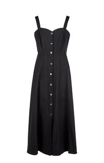 Платье-сарафан черного цвета из хлопка Pinko