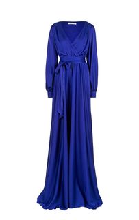 Длинное синее платье в вечернем стиле Alisia HIT