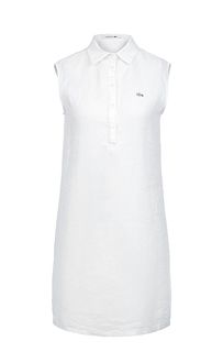 Льняное платье без рукавов Lacoste
