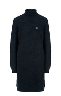 Платье с высоким воротом с содержанием шерсти Lacoste