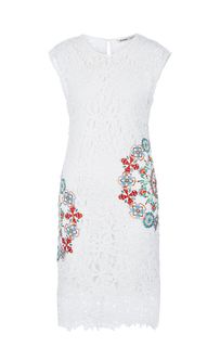 Кружевное платье с яркими нашивками Desigual