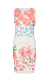 Приталенное платье с цветочным принтом Desigual