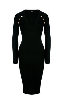 Облегающее трикотажное платье с треугольным вырезом Marciano Guess