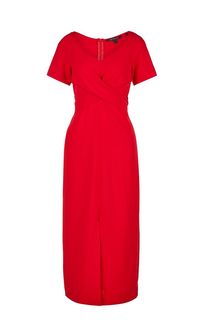 Платье красного цвета с разрезом Armani Exchange