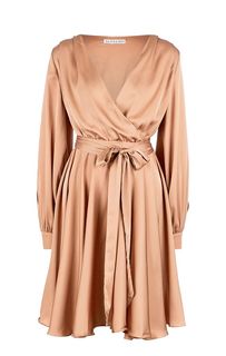 Бежевое платье с длинными рукавами Alisia HIT