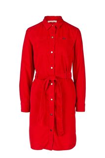 Красное вельветовое платье-рубашка Lee