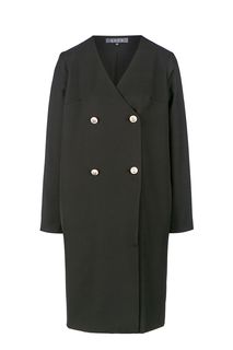 Двубортное черное платье Anur