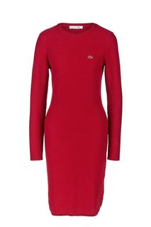 Хлопковое платье с длинными рукавами Lacoste