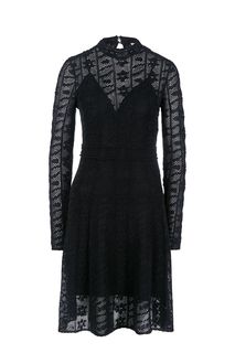 Черное трикотажное платье с расклешенной юбкой Miss Sixty