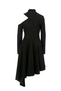 Черное трикотажное платье асимметричного кроя Miss Sixty