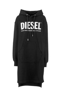 Платье-толстовка из хлопка с логотипом бренда Diesel