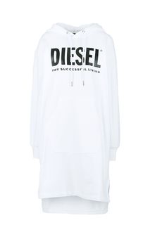 Платье-толстовка из хлопка с логотипом бренда Diesel