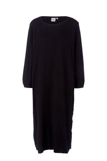 Черное платье с разрезами по бокам Ichi