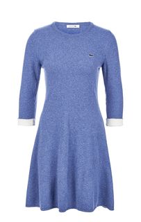 Короткое платье из шерсти и кашемира Lacoste