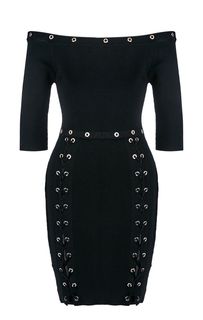 Платье из вискозы с металлическим декором Guess