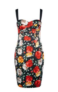Короткое платье-футляр с цветочным принтом Guess
