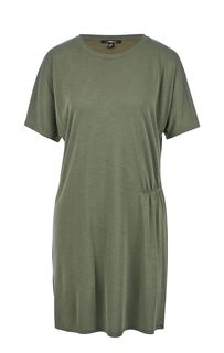 Платье-футболка цвета хаки с круглым вырезом Mavi