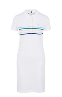 Белое платье из хлопка с отложным воротничком Tommy Hilfiger
