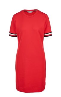 Красное платье с короткими рукавами Tommy Hilfiger