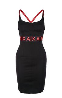 Короткое черное платье облегающего кроя Armani Exchange