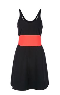 Короткое черное платье с поясом Armani Exchange