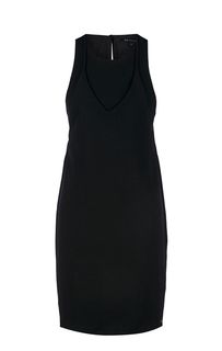 Короткое черное платье без рукавов Armani Exchange