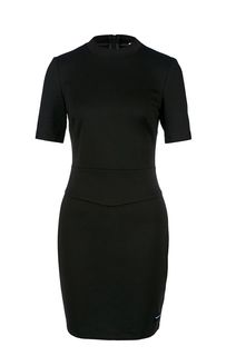 Приталенное трикотажное платье черного цвета Calvin Klein Jeans