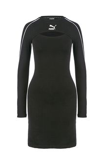 Платье из тонкого трикотажа с оригинальным вырезом Puma
