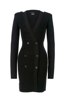 Короткое трикотажное платье на пуговицах Pinko